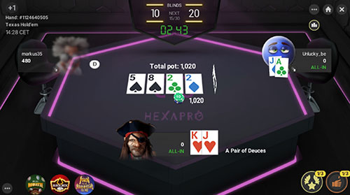 Unibet Hexapro Poker Screenshot